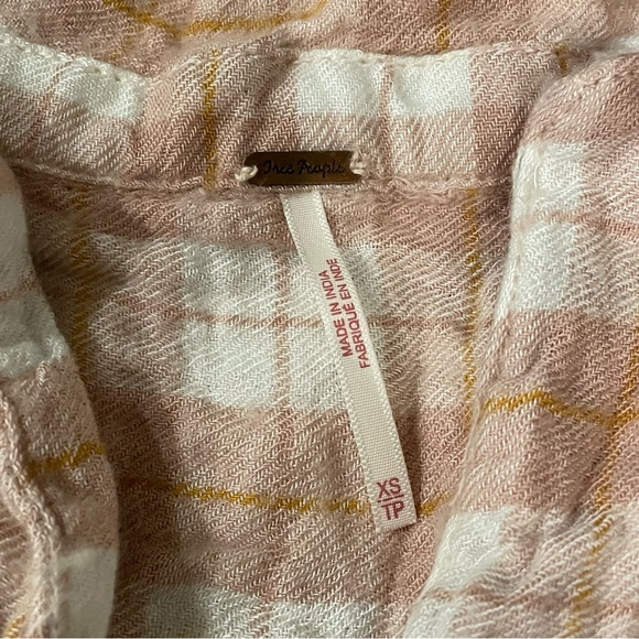 Free People All the Feels brushed flannel blouse - Picture 4 of 5